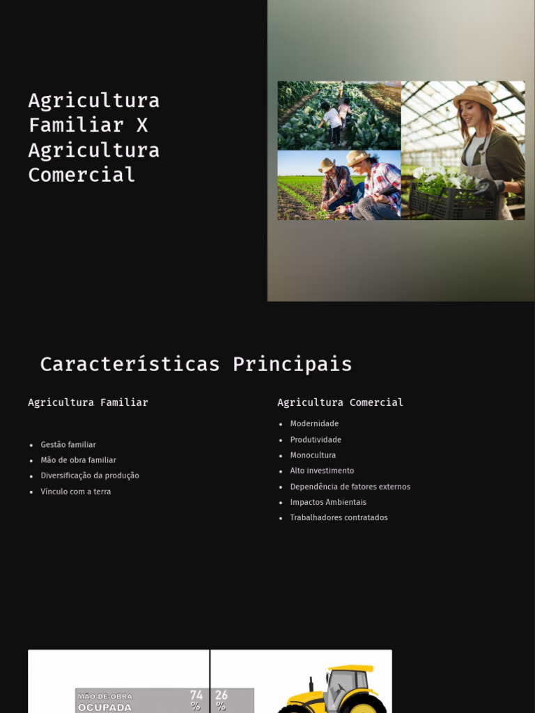 Agricultura Familiar vs. Comercial: Impactos | PDF | Agricultura ...