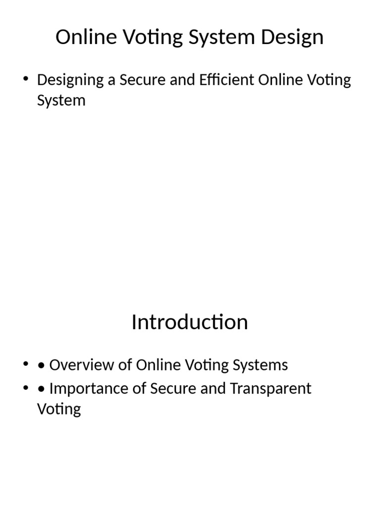 Online Voting System Design | PDF