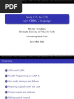 From CPU To GPU With CUDA C Language: Michele Tuttafesta Dottorato Di Ricerca in Fisica 25 Ciclo