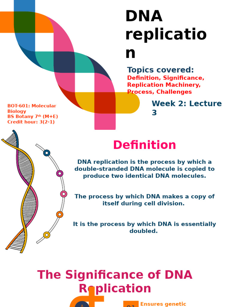 Lecture 3-DNA Replication | PDF | Dna Replication | Dna