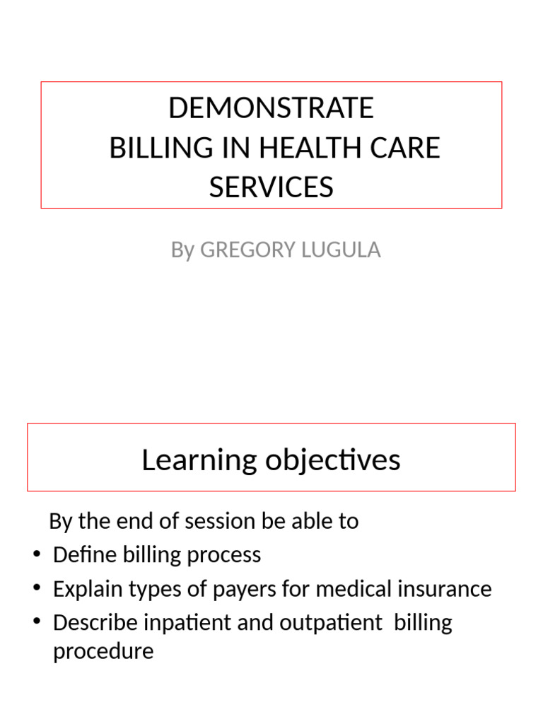 Demonstrare Billing in Health Care Services Nta 4 | PDF | Patient ...