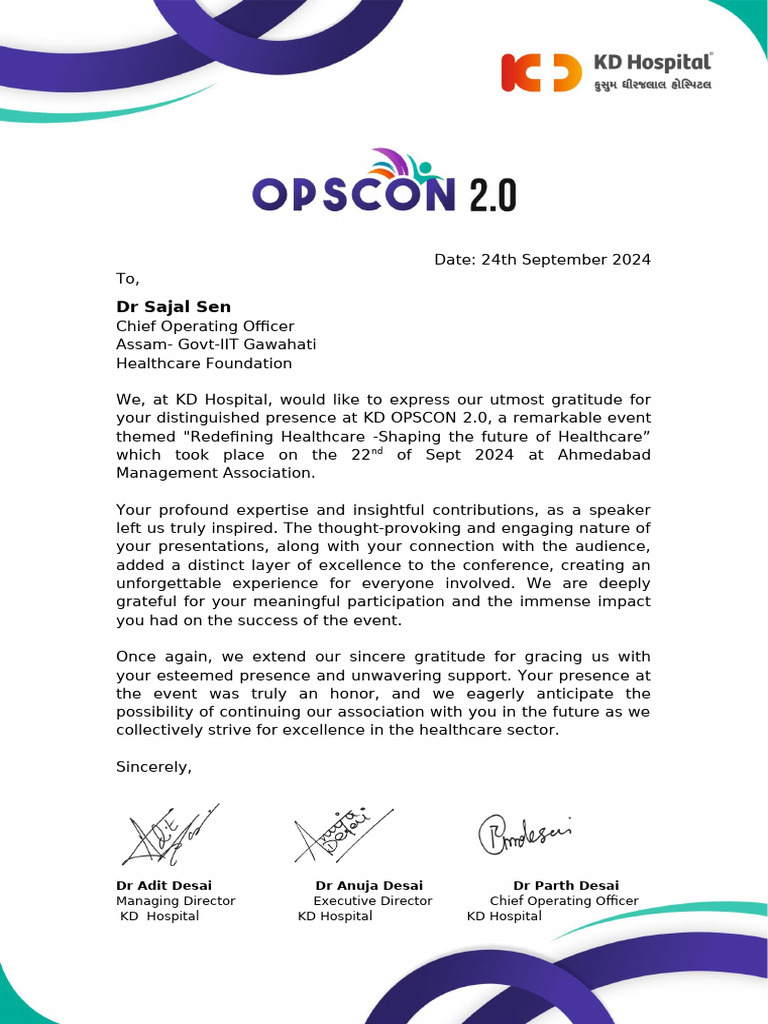 Gratitude for Your Presence at OPSCON 2.0 | PDF