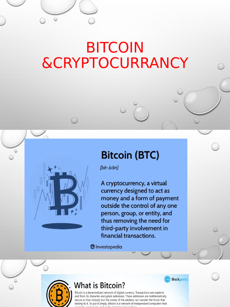 Bitcoin &cryptocurrancy | PDF | Bitcoin | Cryptocurrency