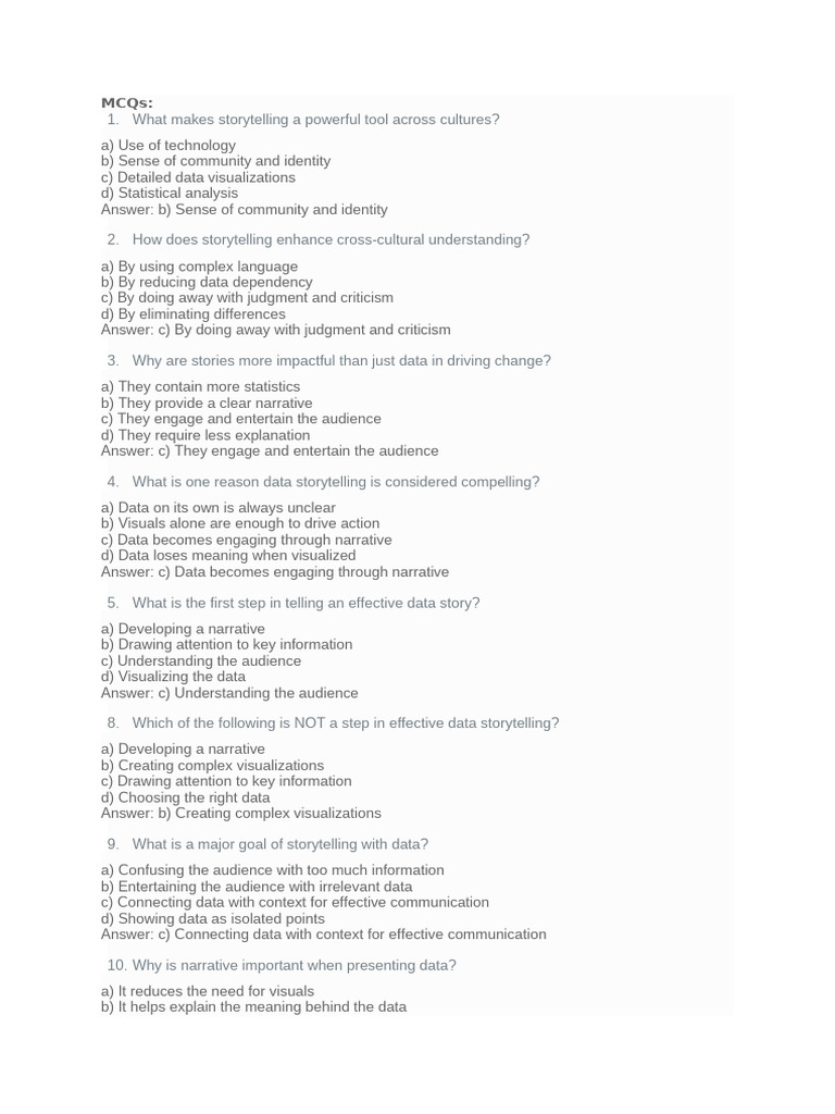 Data Story Telling Pdf Narrative Storytelling