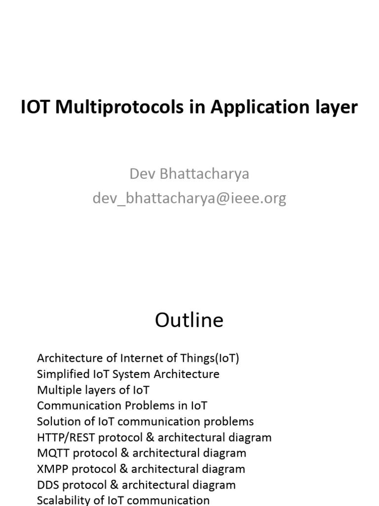 IoT Application Layer Protocols Overview | PDF | Computing | Software ...