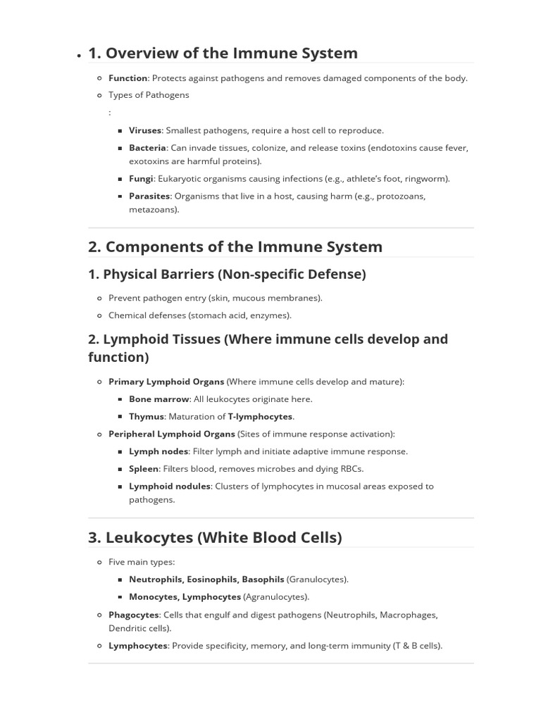 Immune System Overview and Functions | PDF | Immune System | B Cell