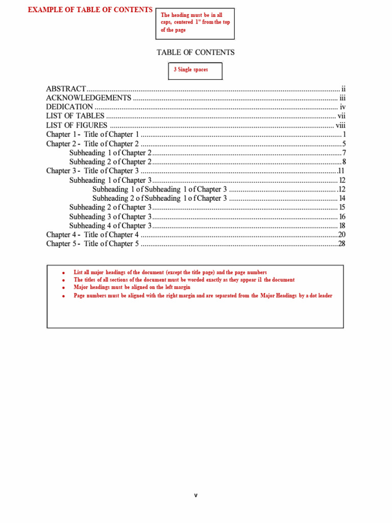 How to Format a Table of Contents | PDF | Table Of Contents | Written ...
