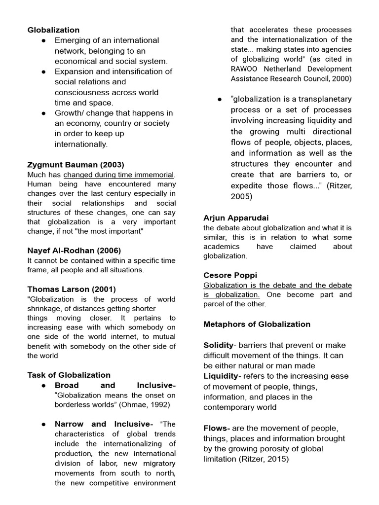 Understanding Globalization Dynamics | PDF | World Systems Theory ...