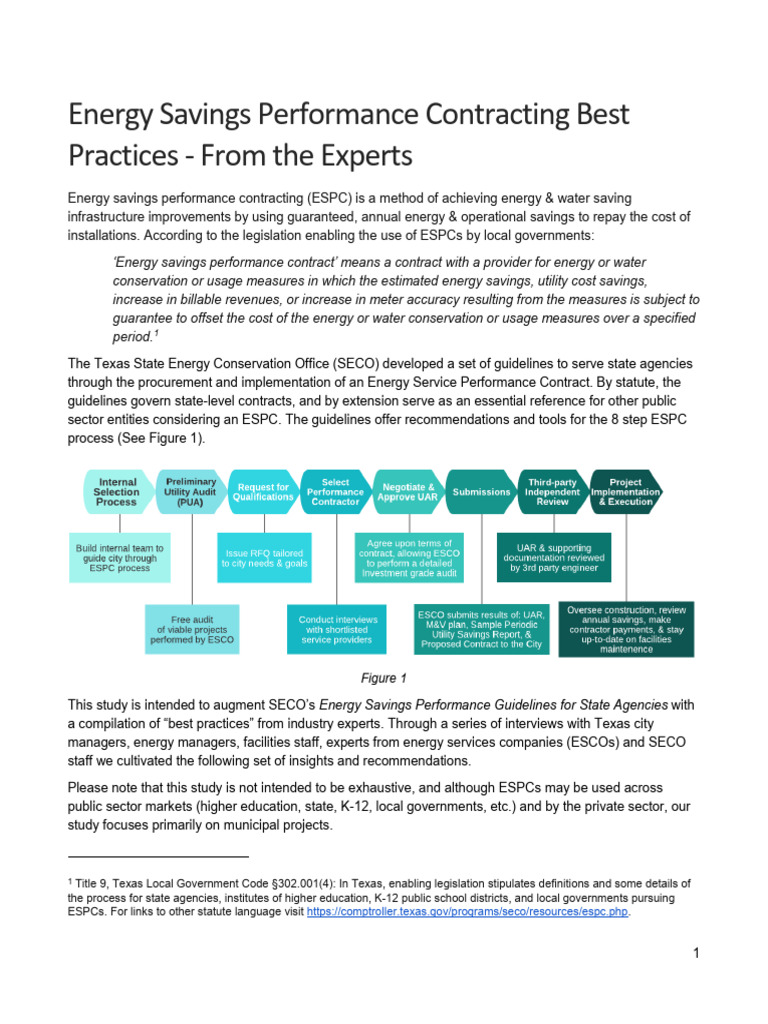 Espc Best Practices | PDF | Energy Conservation
