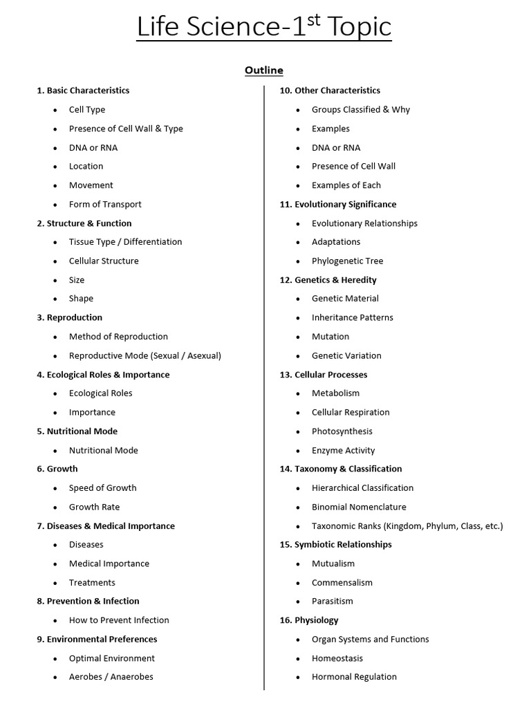 Comprehensive Guide to Life Science | PDF | Cell (Biology) | Genetics