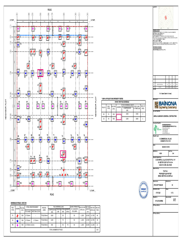 Pile Schedule for Commercial Villas Project | PDF | Deep Foundation ...