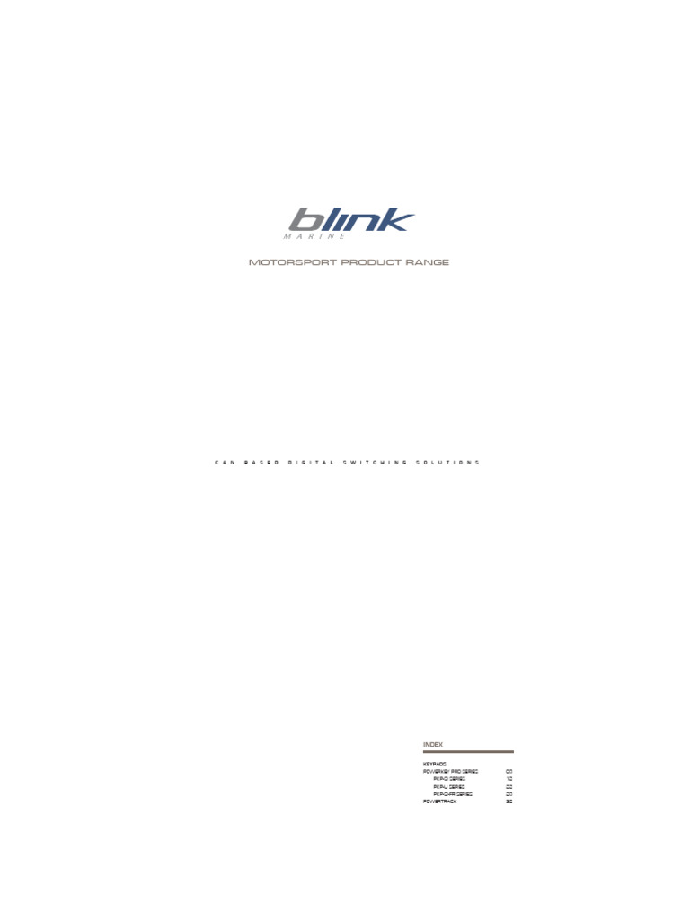 Blink Marine Motorsport Keypad Solutions | PDF | Computing