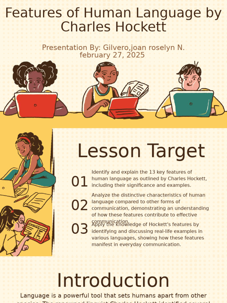 Features of Human Language by Hockett | PDF | Communication | Word