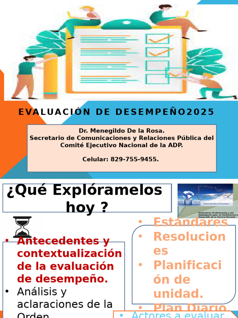 Evaluación Docente 2025: Guía y Estándares | PDF | Evaluación | Aprendizaje