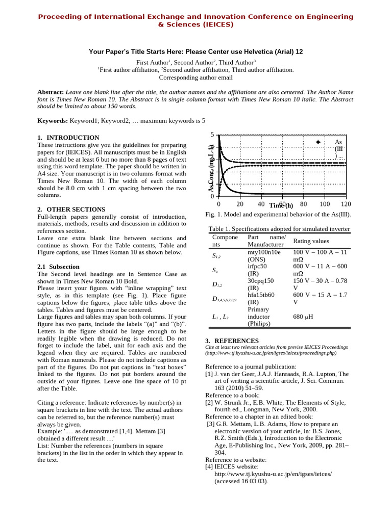 IEICES Conference Paper Submission Guide | PDF | Publishing | Writing