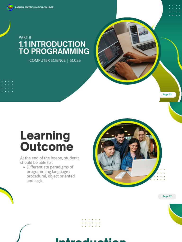 1.1 Introduction To Programming (Part B) | PDF