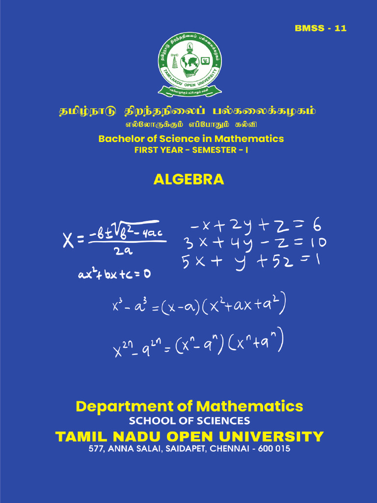 B.Sc. Mathematics Algebra Syllabus | PDF | Eigenvalues And Eigenvectors ...