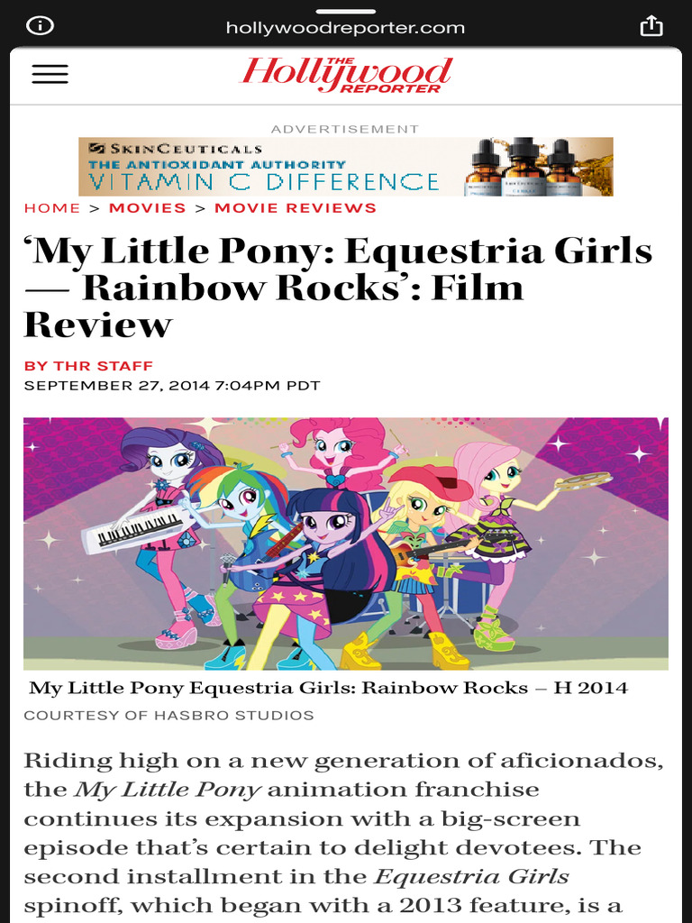 Equestria Girls: Rainbow Rocks Review | PDF