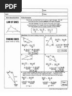 Precalculus Unit 5 Trigonometric Functions Homework Keys | PDF