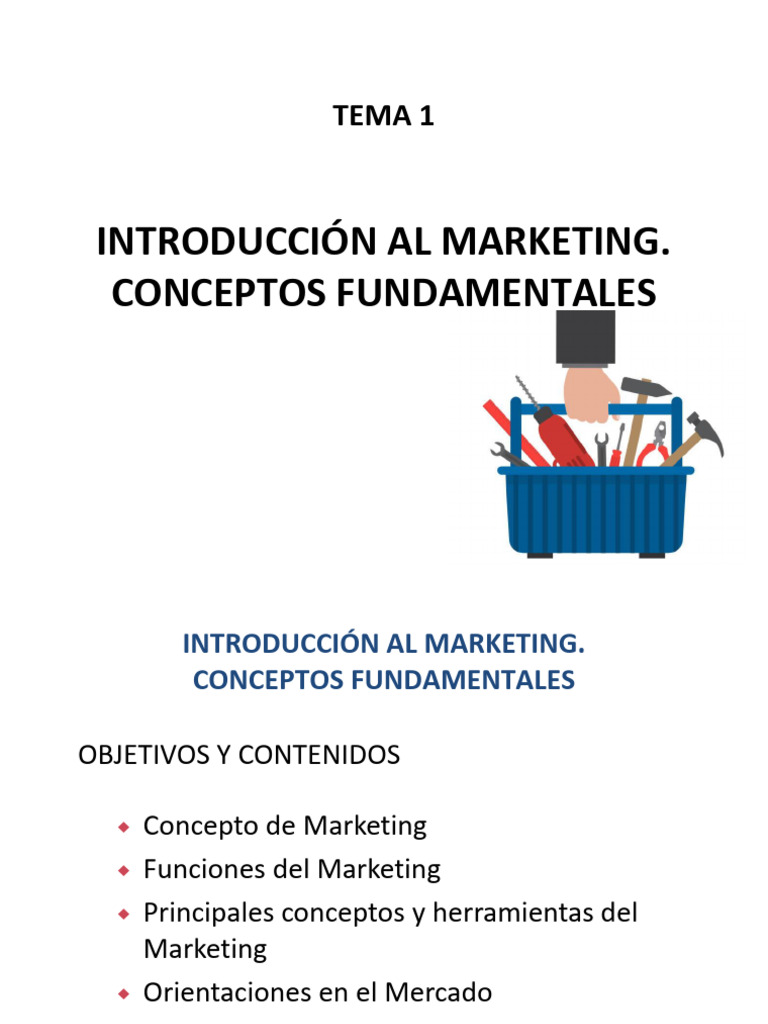 Introducción al Marketing y Conceptos Clave | PDF | Marketing | Mercado ...