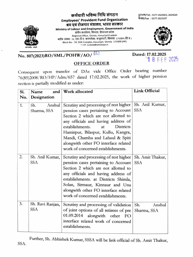 Office Order 180225 | PDF | Retirement | Employment Compensation