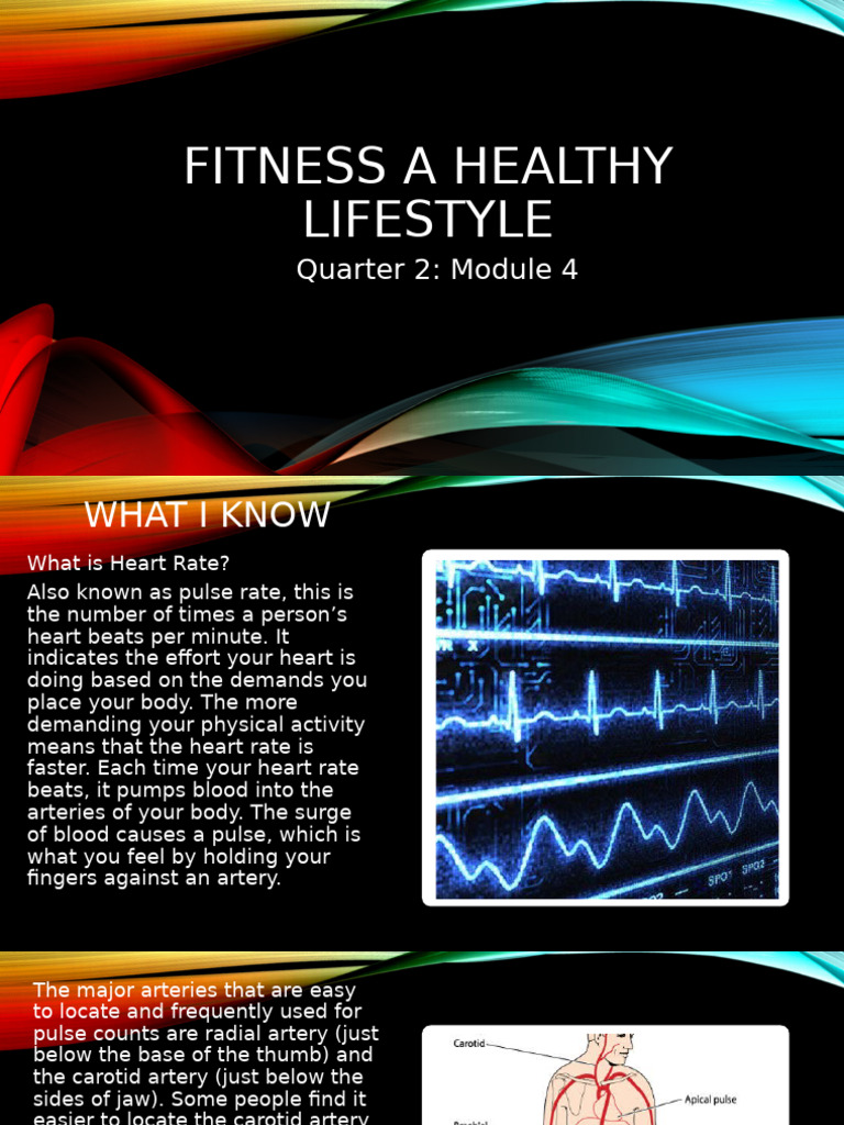 Q2 M4 - Fitness A Healthy Lifestyle | PDF | Heart Rate | Pulse