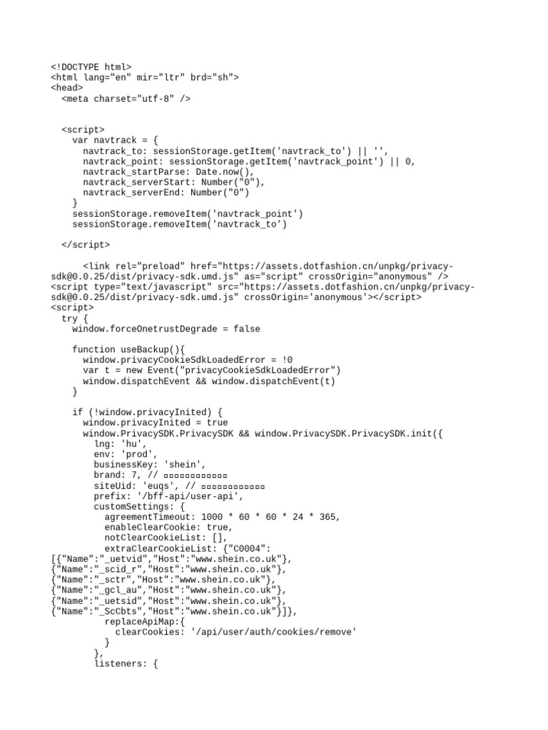 Implementação do PrivacySDK em JavaScript | PDF