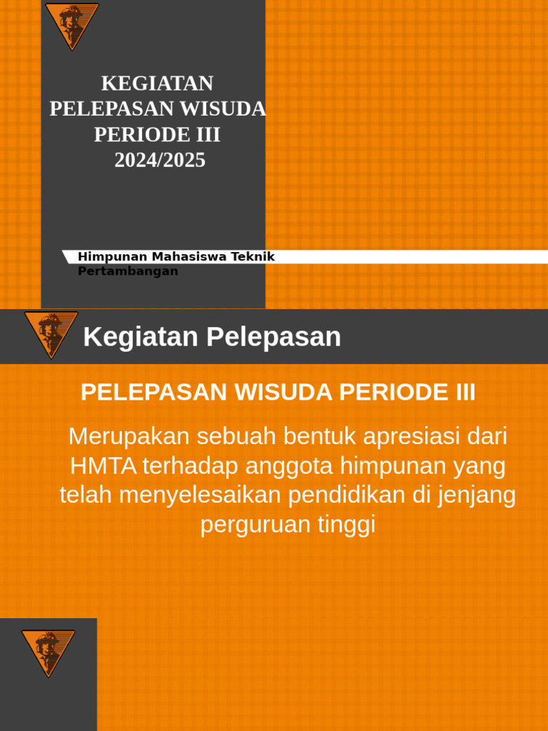 Wisuda HMTA 2024/2025: Rincian Acara | PDF