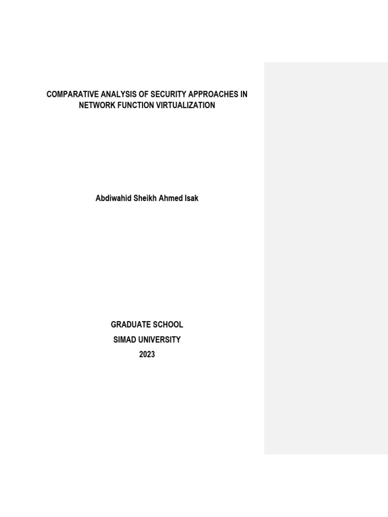 Security Approaches in NFV Analysis | PDF | Computer Security | Security
