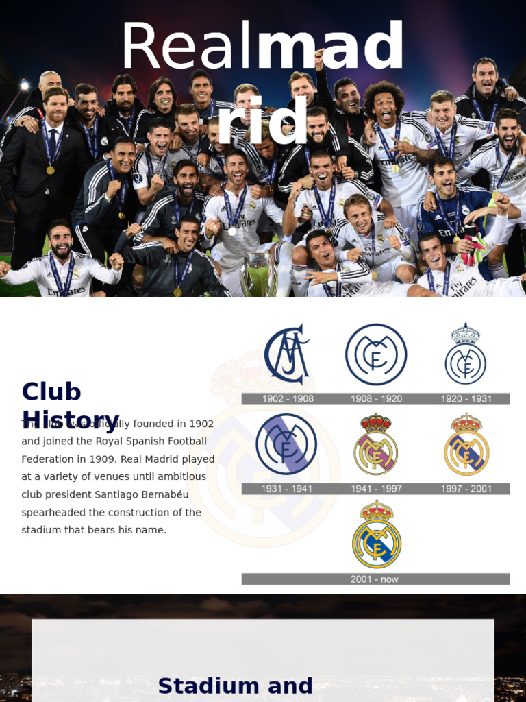 Real Madrid Presentation Template Pdf Fc Barcelona Association