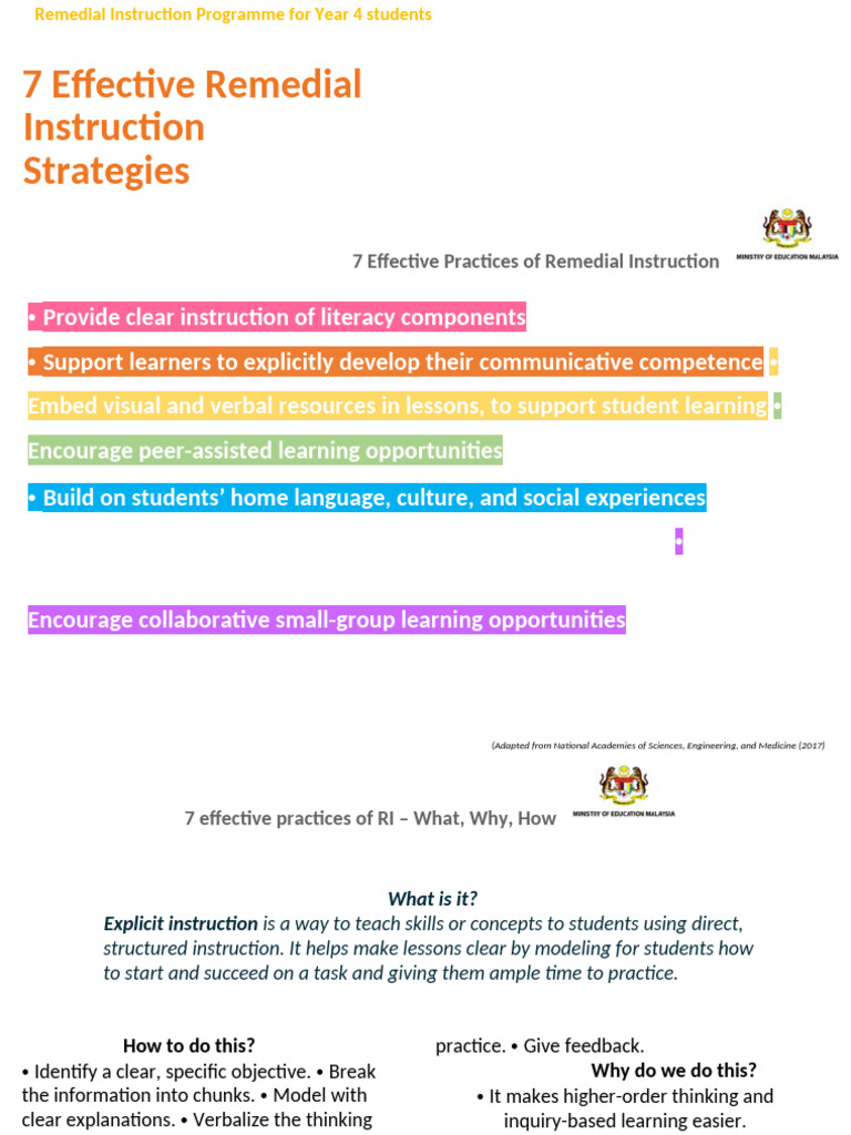7 Strategies for Effective Remedial Instruction | PDF | Learning | Literacy