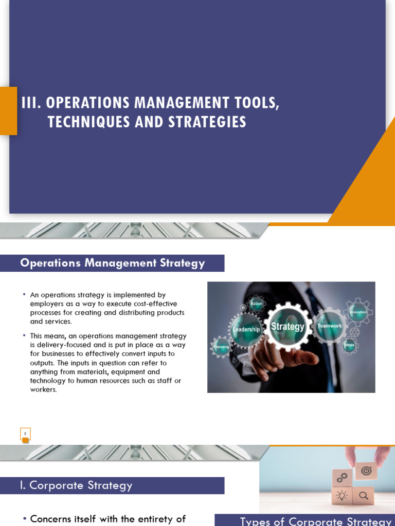 3. Operations+Management+Tools%2c+Techniques+and+Strategies | PDF ...