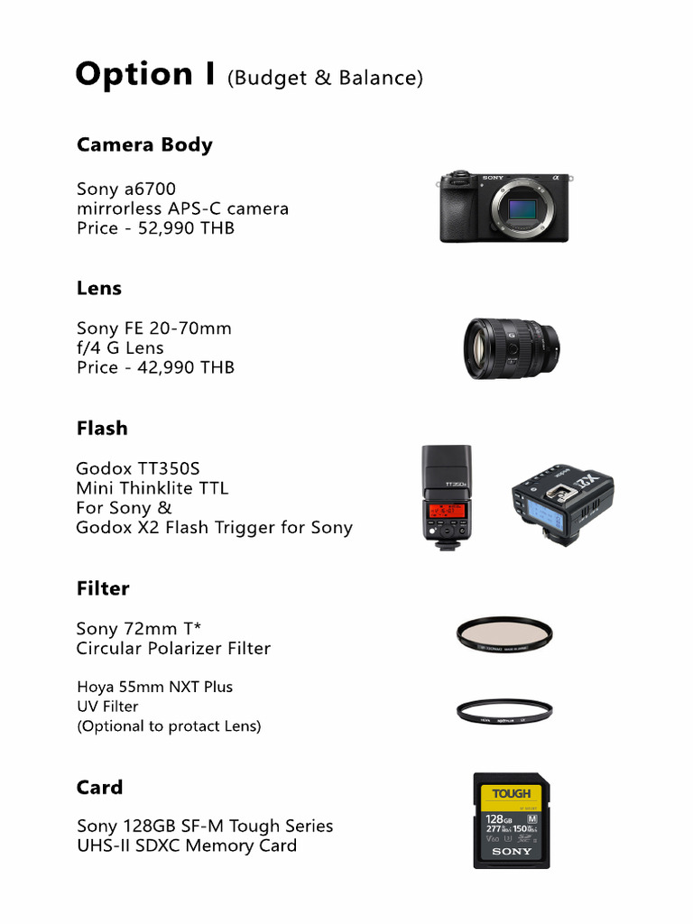 Best Camera Gear Options in Thailand | PDF