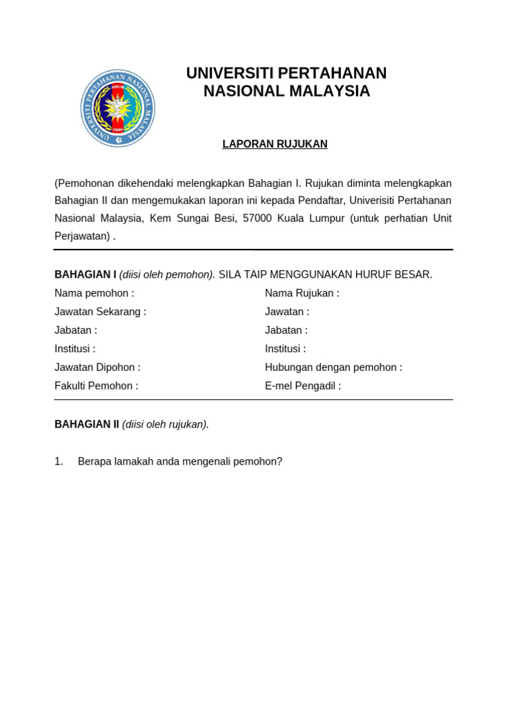 Laporan Rujukan BM | PDF