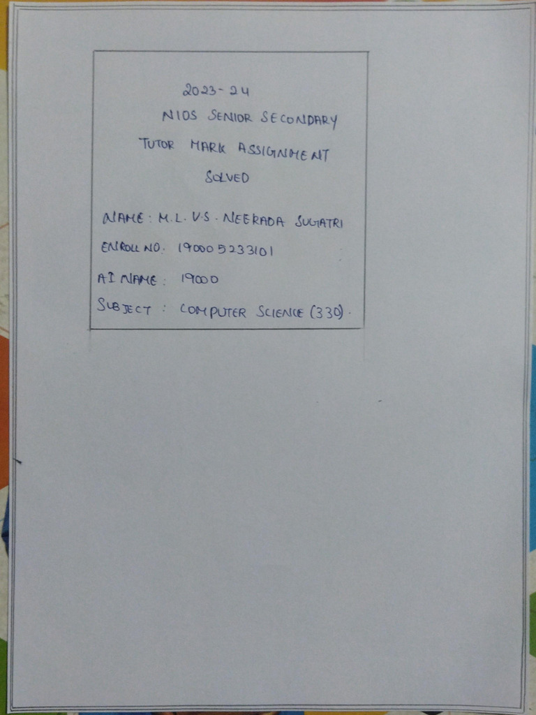 Computer Science Tma | PDF