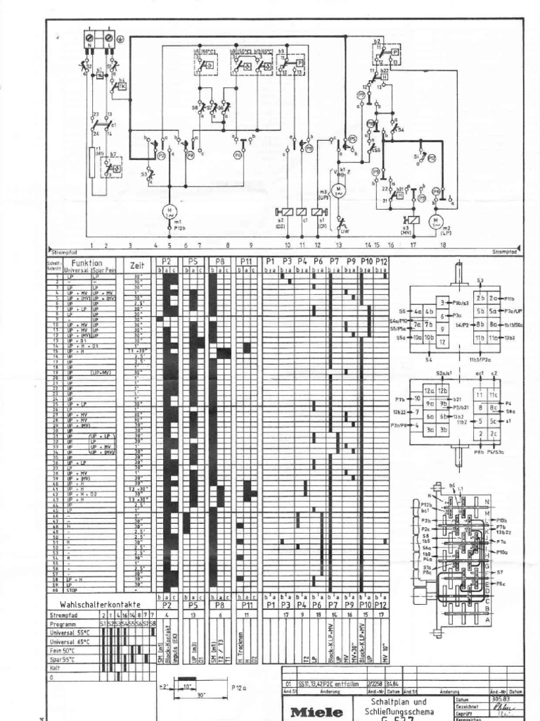 Miele G527 Dishwasher Wiring Diagram | Engineering | Science