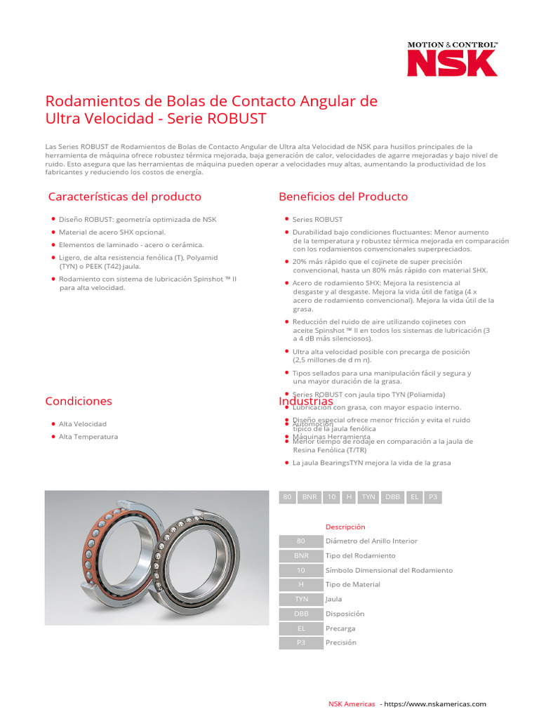 Angular Contact Ball Bearings Robust Ultra High Speed | PDF ...