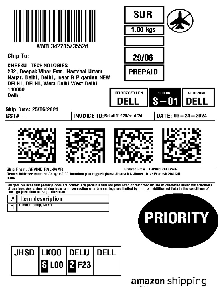 689732269final Labels Amazon PDF | PDF