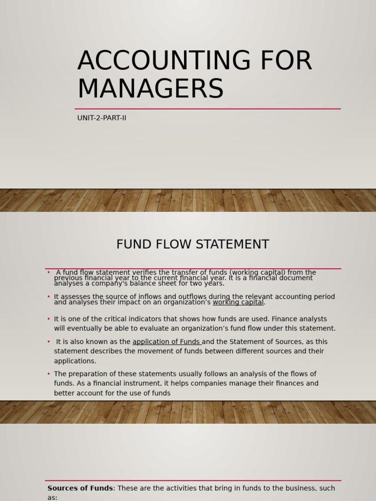 Fund Flow Statement for Managers Guide | PDF | Cash Flow Statement ...