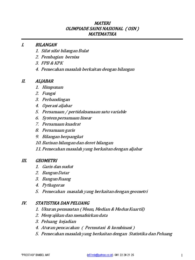 Soal Dan Solusi Olimpiade Mat Smp 2009 2010