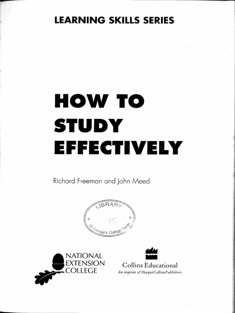 How To Study Effectively, by Freeman (Collins Educational) | PDF