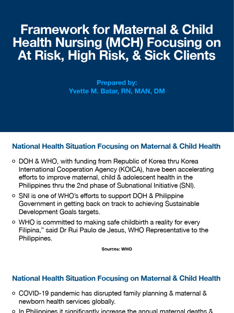 Maternal & Child Health Nursing Framework | PDF | Pregnancy | Maternal ...