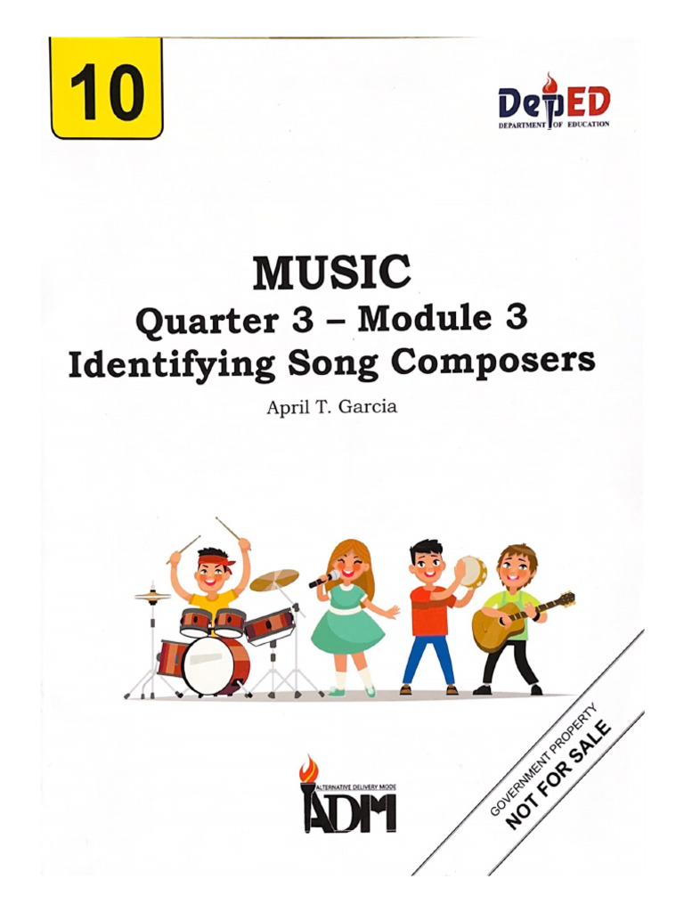 Music 10 Q3 - Module 3 (Song Composers) | PDF