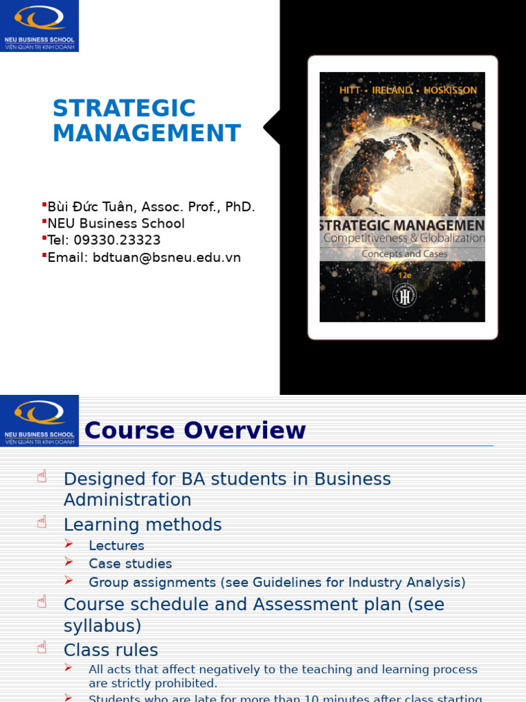 Strategic Management Course Overview | PDF | Strategic Management ...