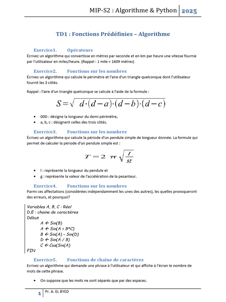 Algorithmes Python pour MIP-S2 2025 | PDF | Mathématiques appliqués ...