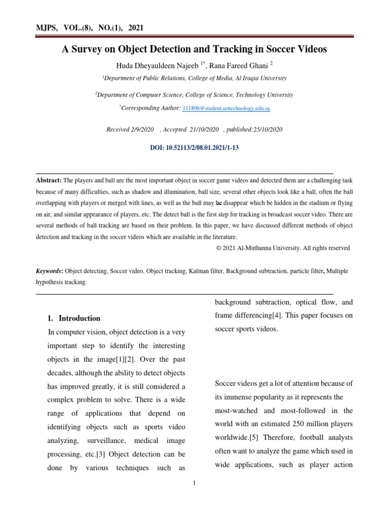 A_Survey_on_Object_Detection_and_Trackin | PDF | Shape | Kalman Filter image.