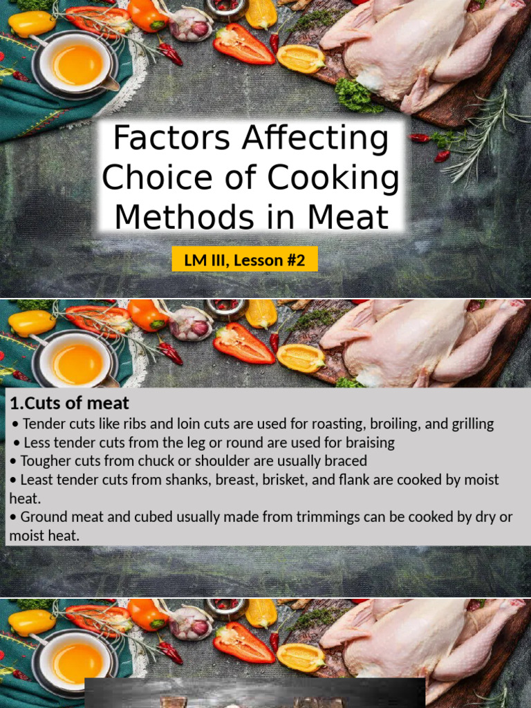 Cooking Methods for Meat Selection | PDF