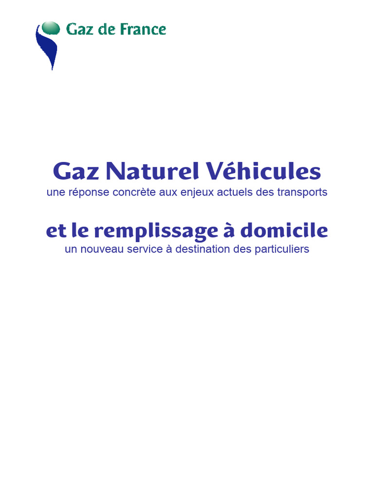 Gaz Naturel : Carburant Écologique et Pratique | PDF | Gaz de pétrole ...