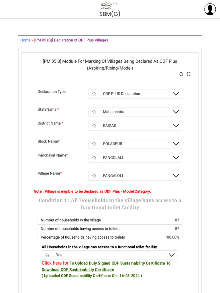 ODF Plus Village Declaration Process | PDF | Environmental Engineering ...