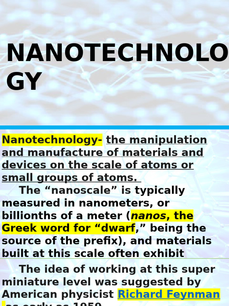 NANOTECHNOLOGY-3-1 | PDF | Nanotechnology | Carbon Nanotube